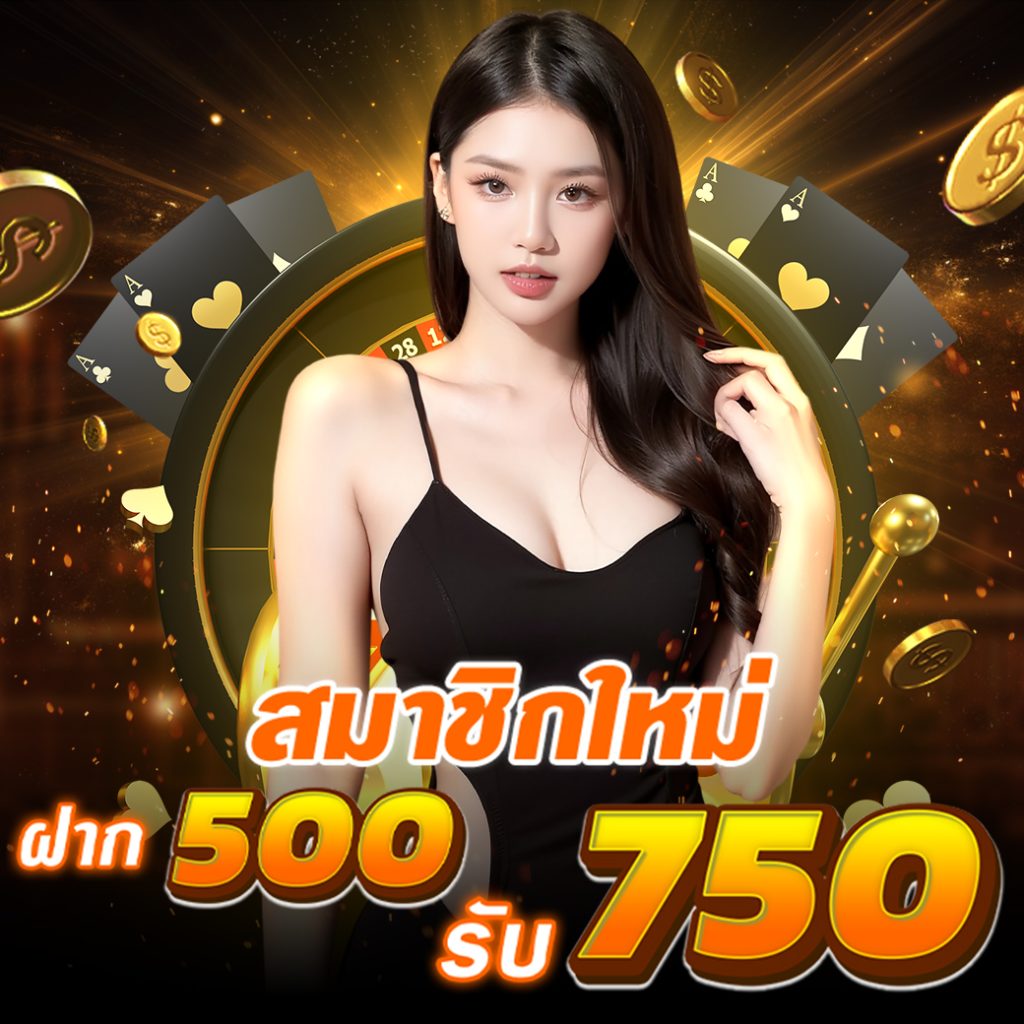 สมาชิกใหม่ ฝาก 500 รับโบนัส 750